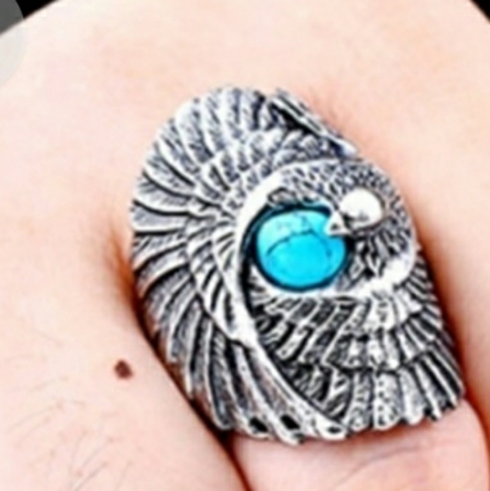 Protective 🦅 Eagle TURQUOISE RING - Picture 2 of 11